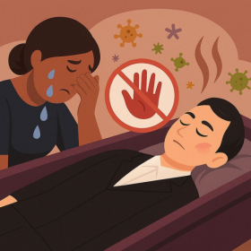 Tại sao không để nước mắt rơi vào người mất?